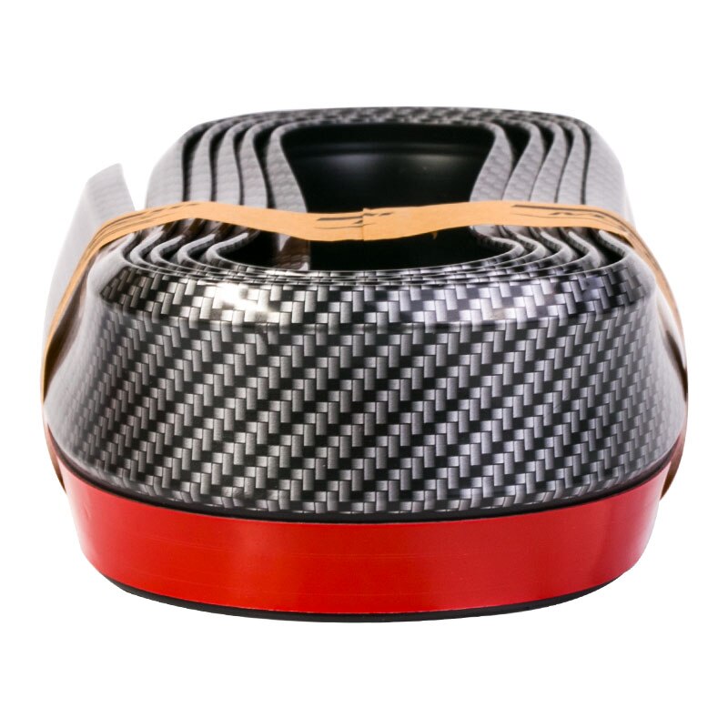 2.5m Car Bumper Lip Strip Protectors Splitter Body Kits Spoiler Bumpers Car Door Bumper Carbon Fiber Rubber Lip 65mm Width Strip