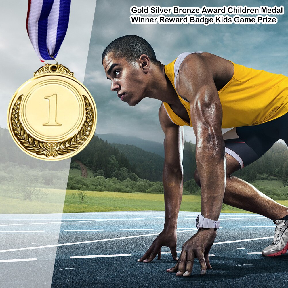 Guld silver brons utmärkelse barn medalj vinnare belöning märke barn spel pris barn barn vinnare medaljer sport dag fest