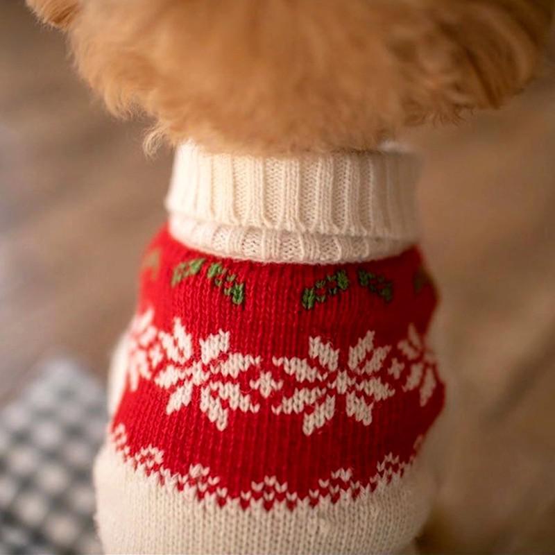 Maglione per cani di natale per animali domestici inverno simpatici cani vestiti per cuccioli cani di piccola taglia media gatti cappotti chihuahua caldo vestito di capodanno Perro: bianca / XS