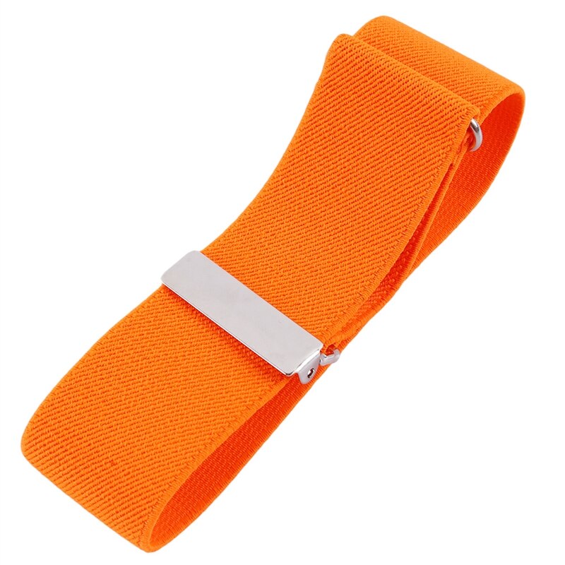 Hommes manches jarretières supports solide bras bandes manches chemise marié élastique jarretière Bracelet en métal pour dames bretelles antidérapantes: orange