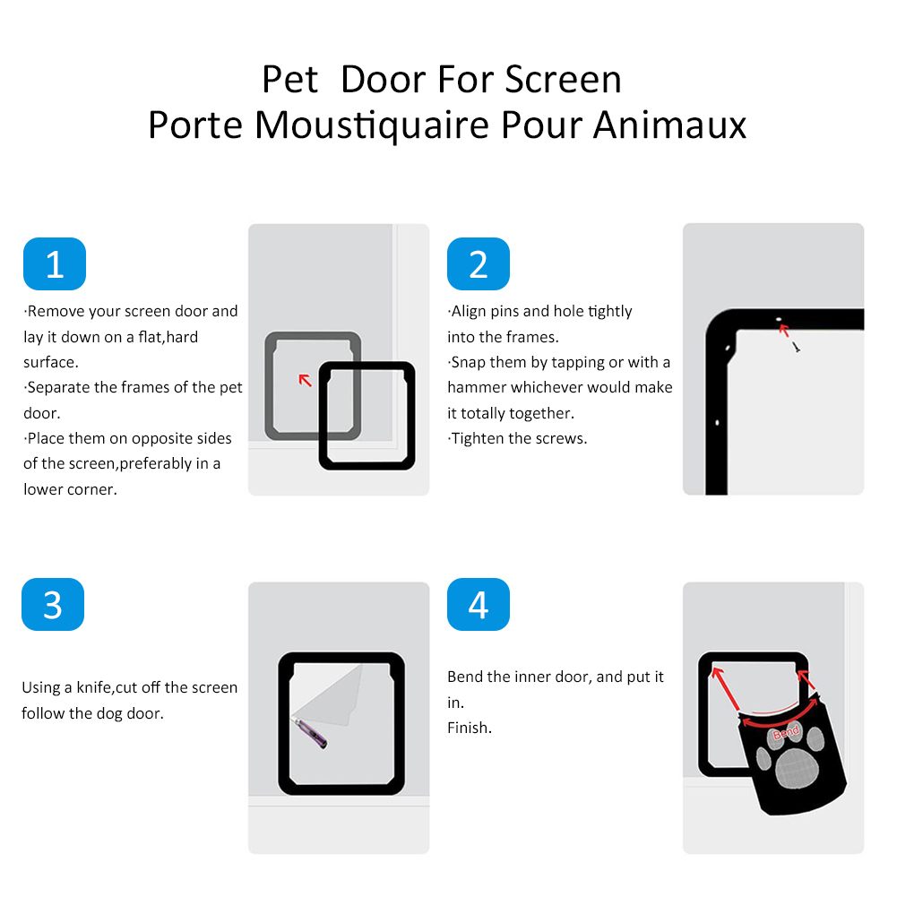 Hond Kat Deur Multifunctionele Magnetische Automatische Lock Huisdier Deur Innovatieve Gaas Raam Deur Voor Honden Katten