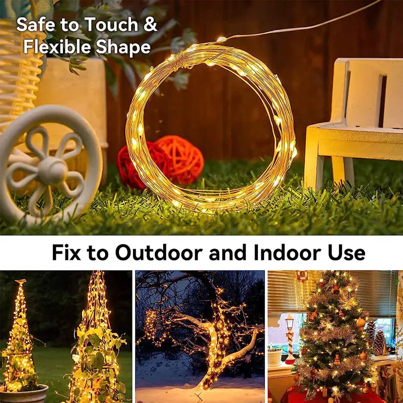 Solar Fairy String Lights 32M Solar Led Light Outdoor 8 Modes Waterproof, Solar Lights For Garden Led Lights Christmas Decor