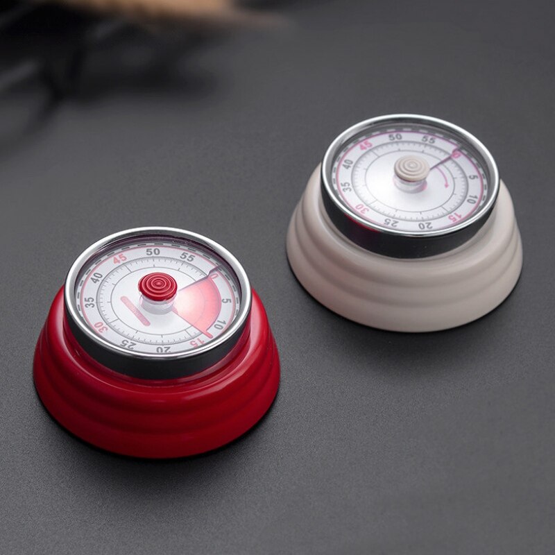 Stainless Steel Kitchen Timer Alarm Cooking Alarm Magnet Round Shape 60 Minutes Novelty Countdown Cooking Clock Time Reminder