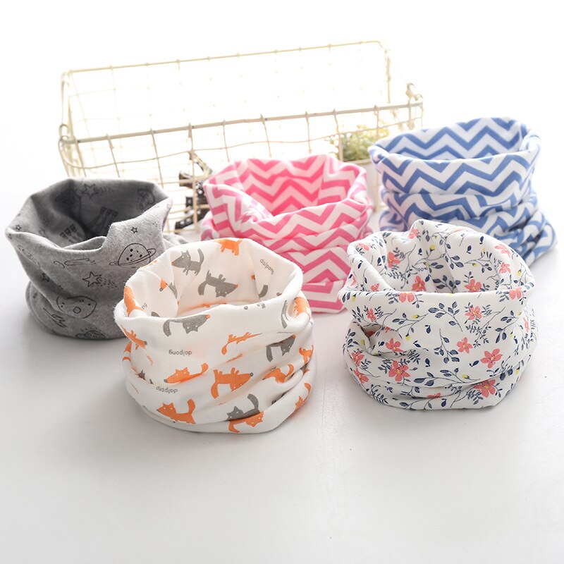 Cotton Baby Scarf Baby Bibs For Boys Girls Burp Cloths Baberos Lovely Kids Collars O Ring Neckerchief