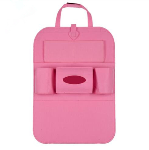 Universelle Wasserdichte Auto Rücksitz Organizer Lagerung Tasche Multifunktionale Humanisierte Lagerung Tasche Filz Abdeckungen Zurück Sitz Taschen: Rosa