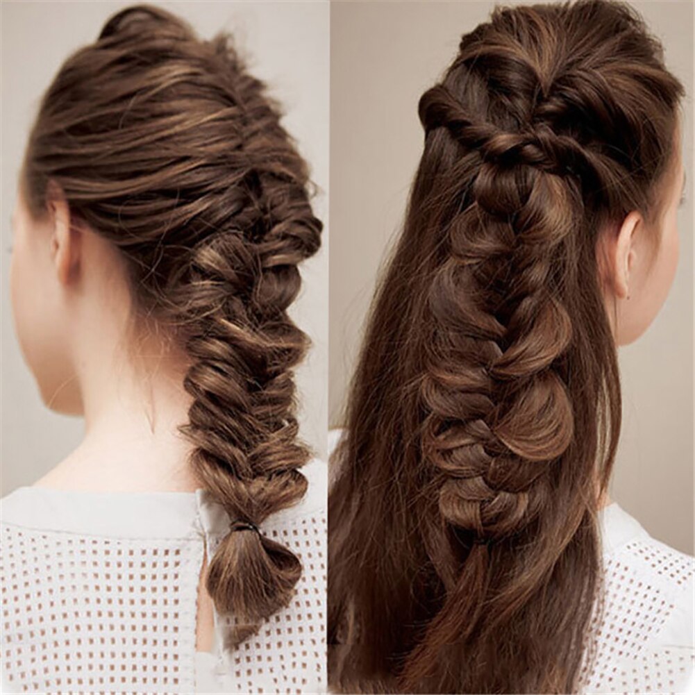 1Pc Franse Hair Styling Clip Stick Bun Maker Braid Tool Haaraccessoires Twist Vlecht Haar Vlechten Tool Voor Vrouwen meisjes Wit