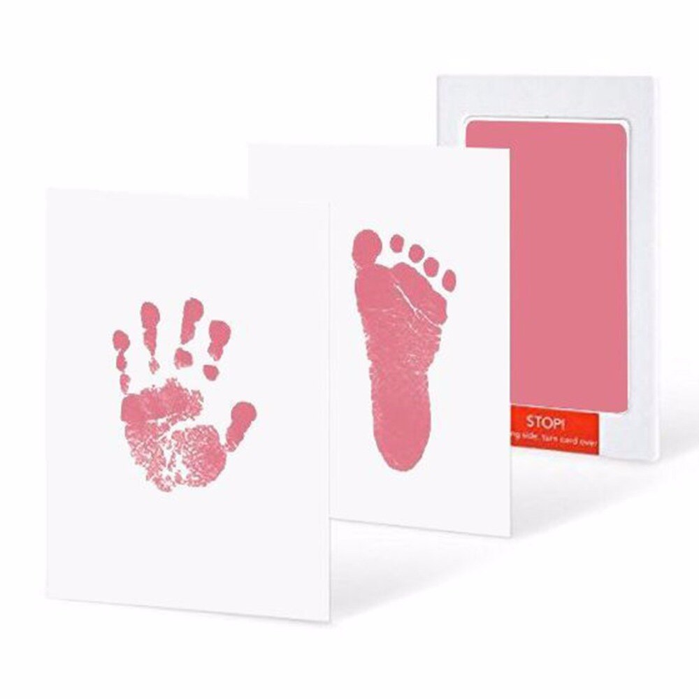 Baby Care Niet Giftig Baby Handafdruk Footprint Opdruk Kit Baby Souvenirs Casting Pasgeboren Voetafdruk Stempelkussen Baby Klei Speelgoed