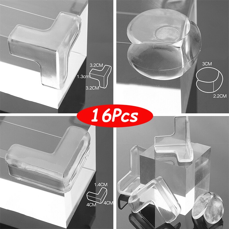 4/8/16pcs Transparent Anti-collision Angle PVC Pad Child Safety Corner Guard Baby Collision Proof Protector Table Corner Bumper
