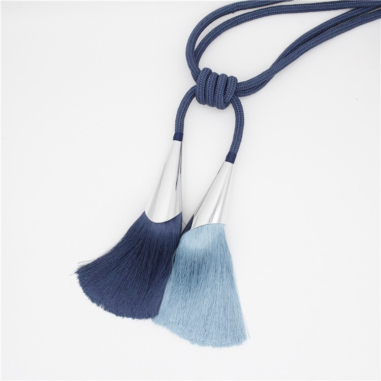 2Pcs/Pair Curtain Brush Tiebacks Tassel Fringe Hanging Belt Balls Curtain Accessories Holderback Tie Backs Lashing Bind: color15