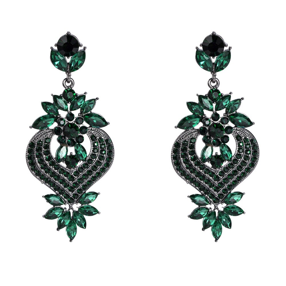 KMVEXO verklaring hart crystal Dangle Earring voor vrouwen meisje party verklaring oorbellen sieraden