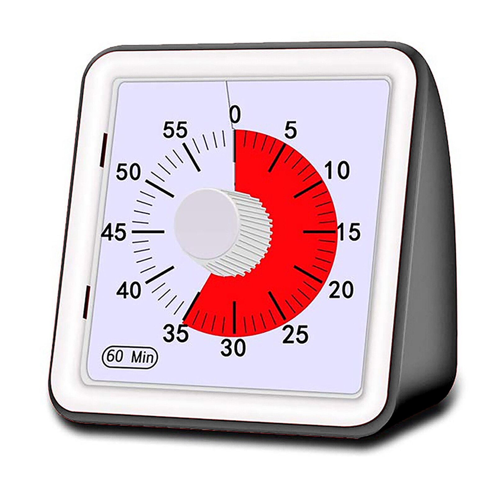 Temporizador de cocina analógico para adultos, dispositivo Visual silencioso de 60 minutos, cuenta atrás, herramientas de gestión de cocina, ajustable: Negro