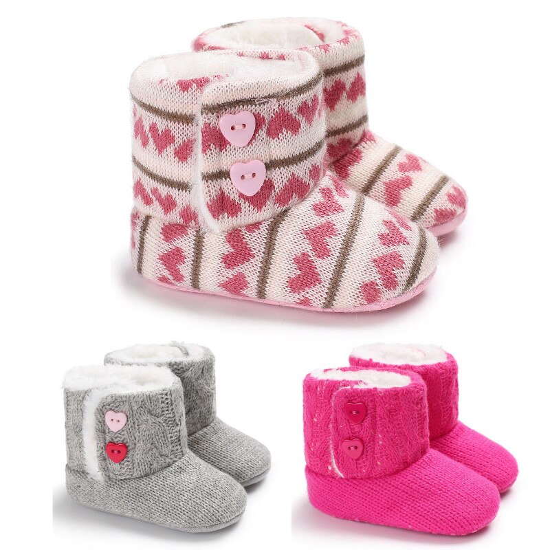 Baby Mädchen Winter Schnee Schuhe Kleinkind Stiefel Plüsch Vlies Warme Stiefel Anti-Unterhose Kleinkind Krippe Schuhe Prewalker 0-18M