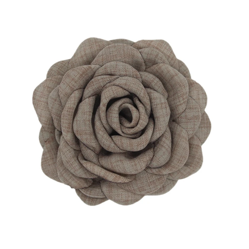 PATIKIL Camellia bloem broches, vintage stof bloem broches kunstmatige parel elegante bloemen pinnen voor vrouwen hoed jurk shirt stropdas korset grijs