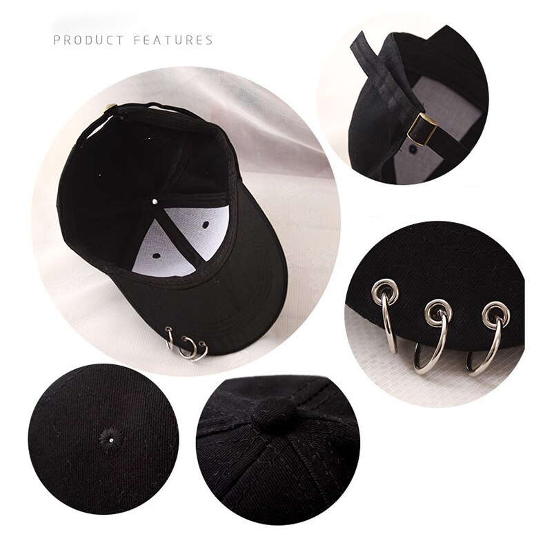 Sports Hat Adjustable Baseball Hat with ring Outdoor Sports Sun Cap for Women Men Snapback Hat NM434
