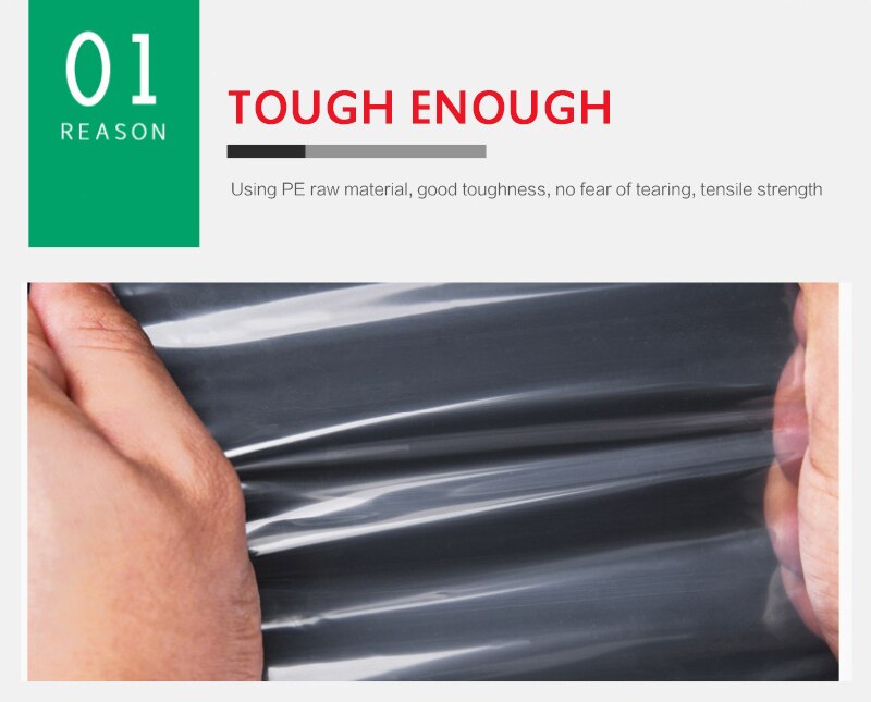 Plastic Grip Self Seal Resealable Storage Bag Home Storage Organization torage Bags Clear PE Food Grade Bags