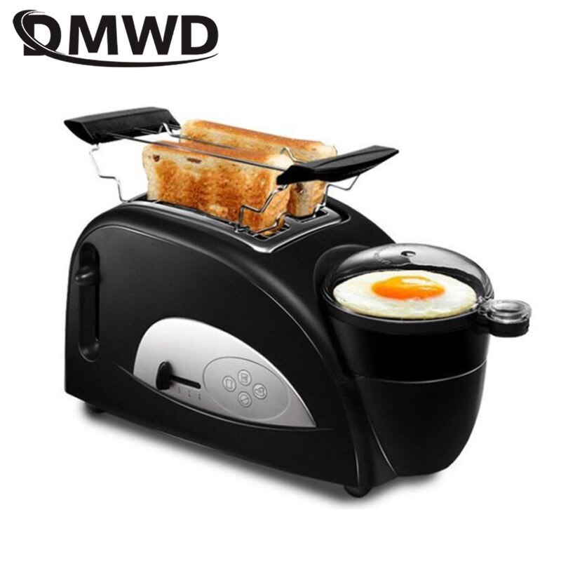 DMWD 2 in 1 Household Toaster Bread Machine Multifunction Breakfast Maker Steamed Egg Sandwich Maker Electric Oven 5 gear 220V