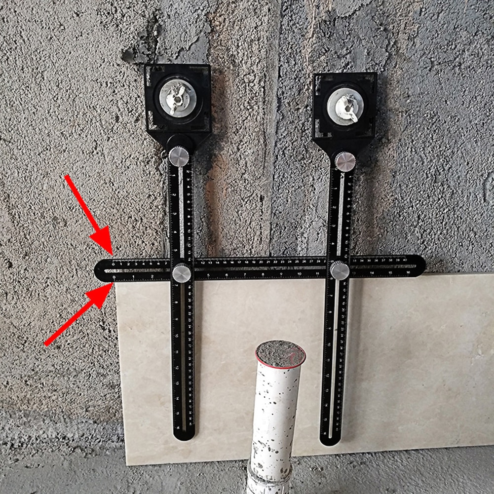 Tile Hole Locator Adjustable Tool Ceramic Tile Hole Locator Tile Height Adjuster Universal Floor Hole Punch Tool