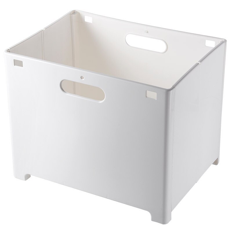 Foldable Laundry Basket Punch-free Wall Mounted Dirty Clothes Storage Basket Storage Rack For Clothes Toy Organizer: 28x15x18cm / white