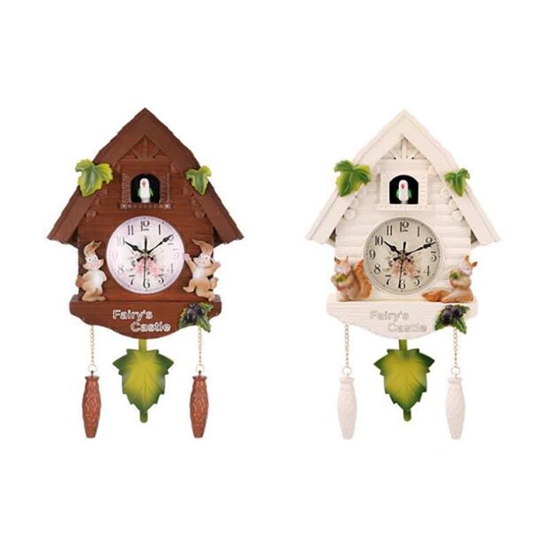 Cute Bird Wall Clock Cuckoo Alarm Clock Cuckoo Clock Living Room Watch Brief Children Bedroom Decor Home Day Time Alarm Clocks