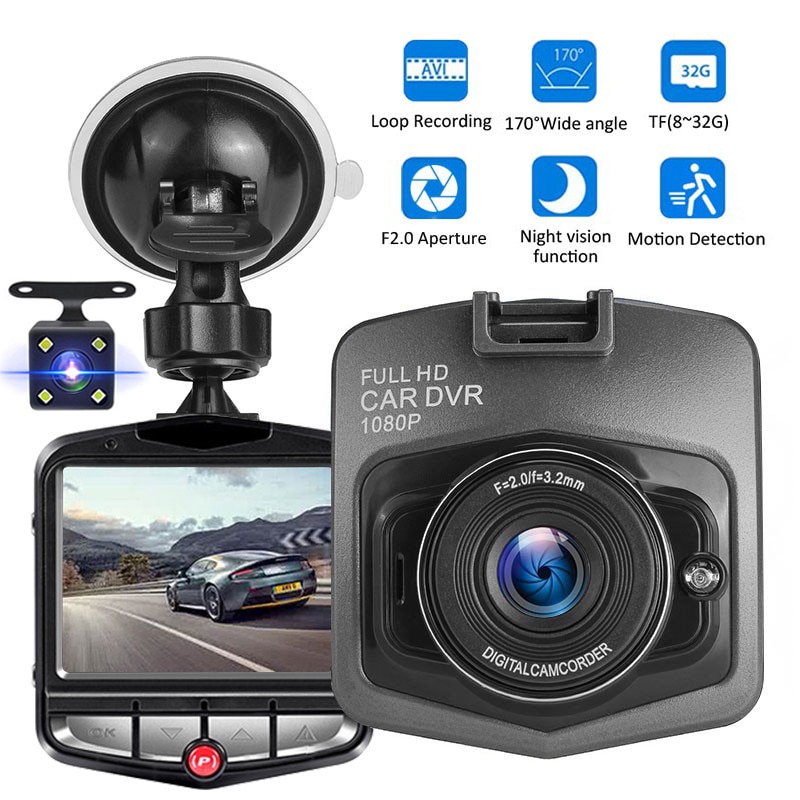1080P Auto Dash Camera Dvr Achteruitrijcamera Video Recorder Full Hd G-Sensor Loop Opname Nachtzicht 170 ° Groothoek Griffier Dvr