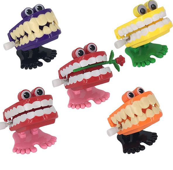 4pcs/lot Wind Up Toys Novelty Windup Teeth Windup Teeth Clockwork Teeth Toys Plastic Electric Clockwork Toys For Baby Toys