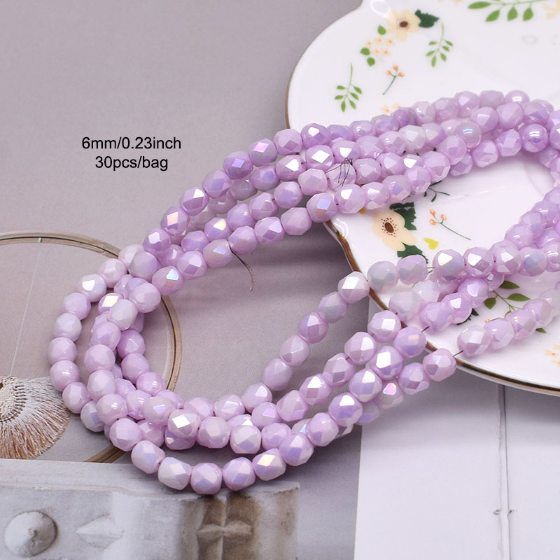 6mm 30 sztuk fasetowane koraliki ze szkła kryształowego 18 fasetowane koraliki w kształcie beczki szklane luźne koraliki dystansowe do tworzenia biżuterii DIY bransoletka: YELLOW