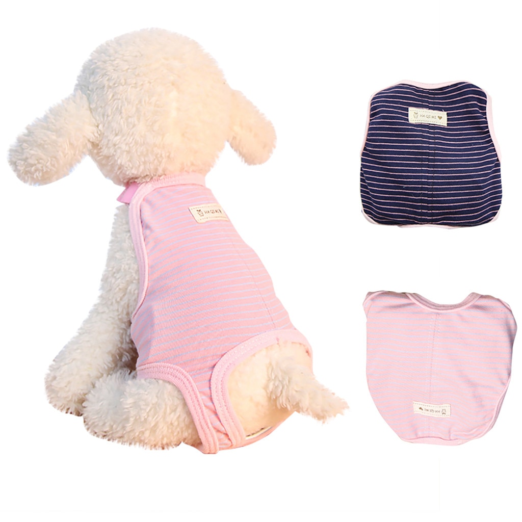 Chien animal physiologie pantalons chiens santé menstruel physiologique sécurité respirant doux Shorts avec bande élastique réglable rose