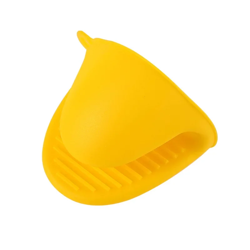 1PC Thick Silicone Oven Gloves Heat Resistant Anti-Scald Gloves for Cooking Pinch Grips Pot Holder Silicone Kitchen Accessories: Yellow