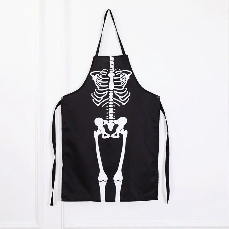 Unisex terror halloween skelet udskæring kostume voksne mænd kvinder rædsel grime top sort