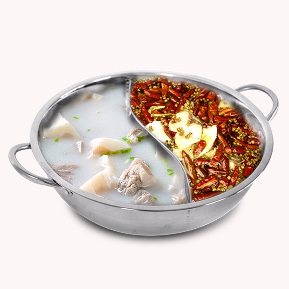 29cm dobbelt opdelt gryde rustfrit stål komfur hjem køkkengrej suppe madlavning værktøj køkken forsyninger