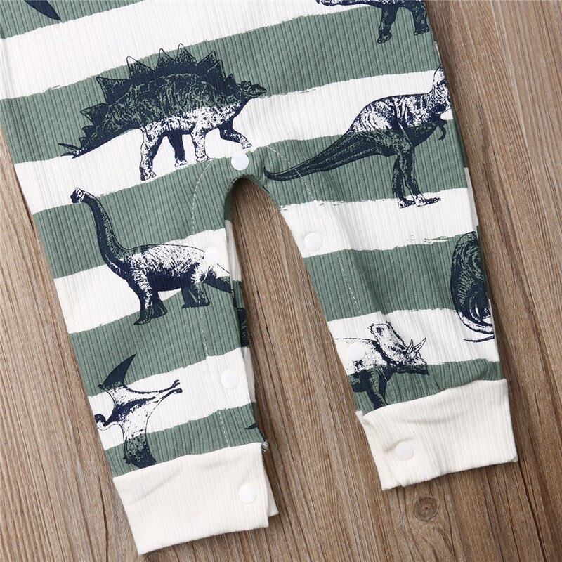 Autumn Baby girls boys printed dinosaur long sleeve ropmer casual brief clothing outfits