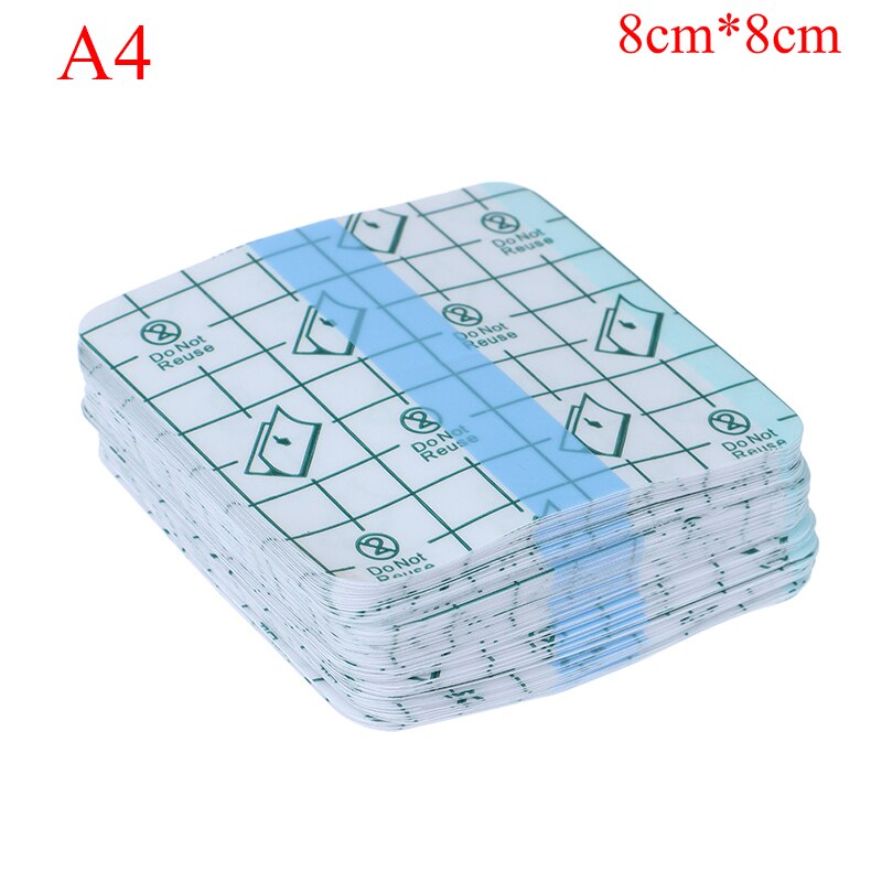 100Pcs/50Pcs Transparante Tape Pu Film Pleister Waterdicht: 8cm x 8cm 100pcs