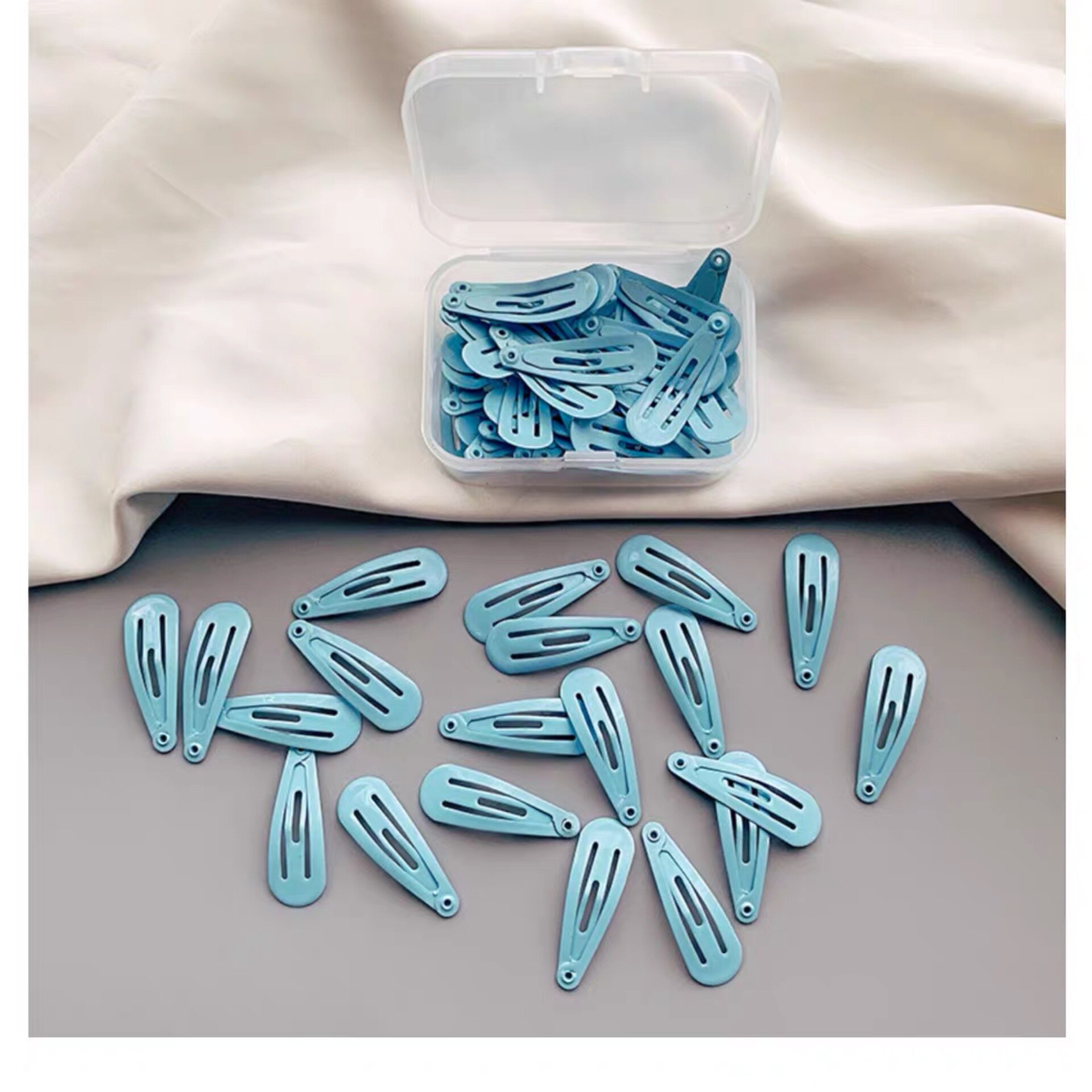 50 pçs/caixa 3cm spray liga drop-shaped crianças grampos de cabelo doce cor bonito meninas acessórios de cabelo bebês barrettes headbands: 5