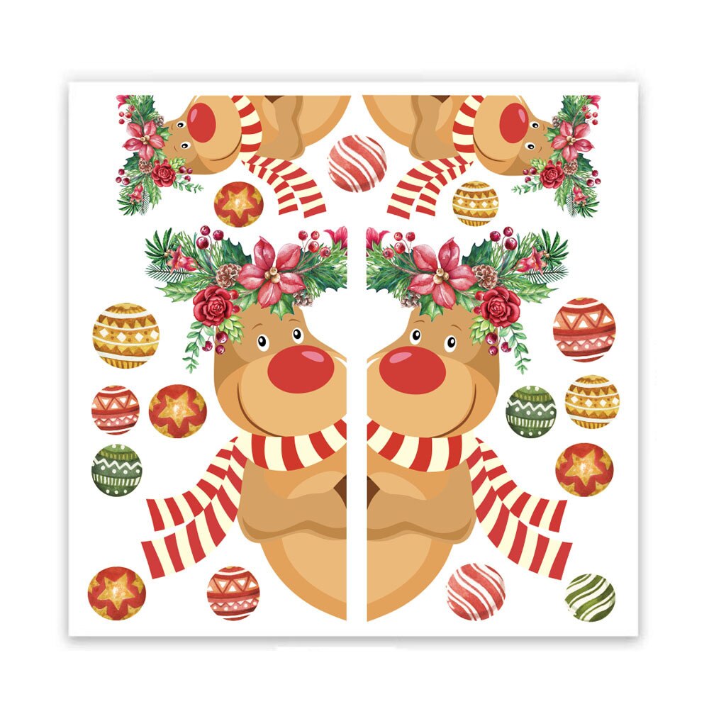 Window Sticker Christmas Static Stickers Decoration For Home Decor Elk Reusable: FG214