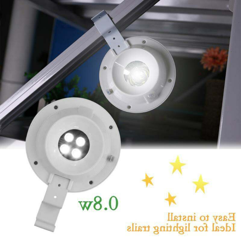 4 LED Solar Powered Gutter Light Outdoor/Garden/Yard/Wall/Fence/Pathway Lamp Solar Panel+Plastic Solar Rechargeable Light