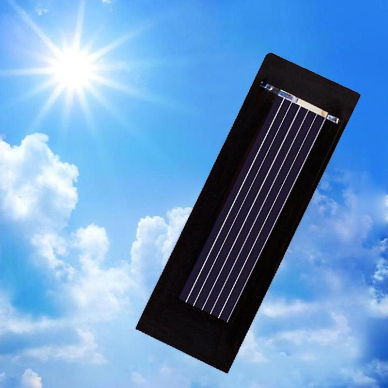 Mini Tabla de pegamento de silicona de Panel Solar policristalino negra redonda de Diy, artesanías para acampar al aire libre, carga portátil