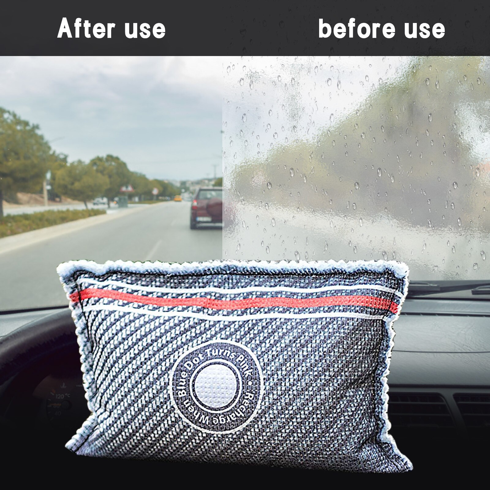 Reusable Dehumidifier Desiccant Clear Windscreen Damp Moisture Condensation Absorbing Dry Bag for Car Van Caravan Home #Y5