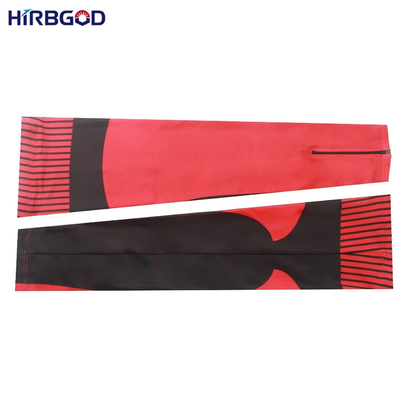 HIRBGOD-Calentadores de piernas de ciclismo para hombre, protección de piernas para ciclismo de montaña al aire libre, color rojo y negro, PD002,