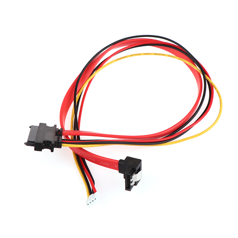 2- -in- -1 7- pins sata-datakabel  + 2.0mm 4- pins voedingskabel gecombineerd 7+15- pins 22p sata-conjoint cd/dvd-harde schijfkabel 20/40cm: Rood