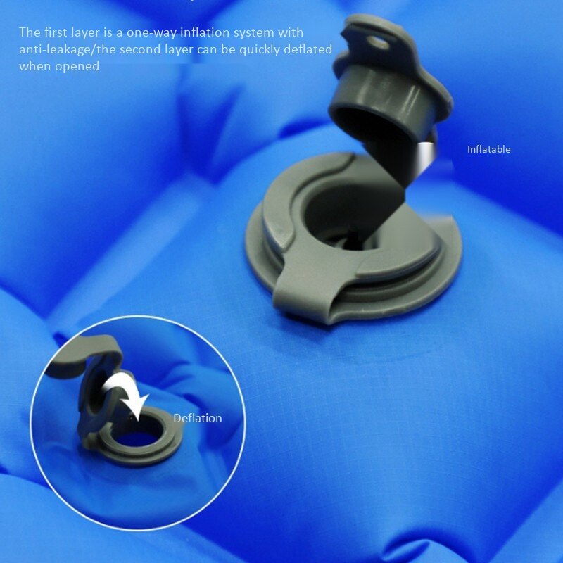 Utomhus uppblåsbar kudde sovande campingmatta sovmatta madrass för camping vandring backpacking resemadrass