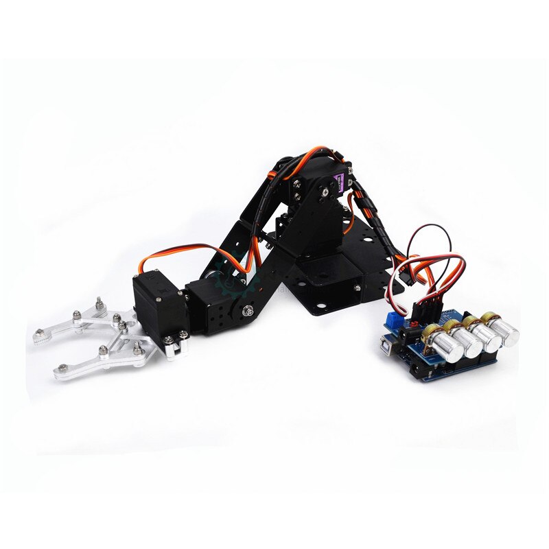 Newest SNAM5300 4dof Assembled Aluminum Alloy Four Free Robotic Arm DIY Robot Arduino Kit