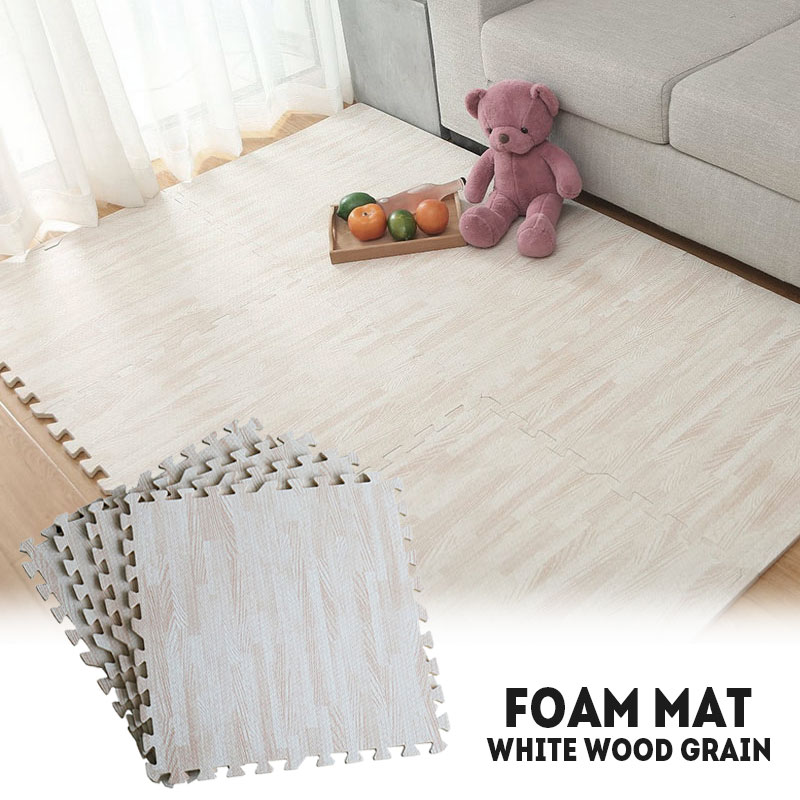 Alfombra de suelo de imitación de madera de 20 piezas, alfombra de jue
