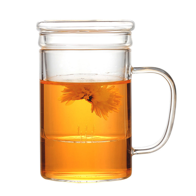 400ML gabinet znakomity szklana filiżanka zaparzacz robić herbaty filiżanki kwiatowe odporność na wysoką temperaturę otwarty płomień podgrzewany kubek na mleko z herbatą owocową