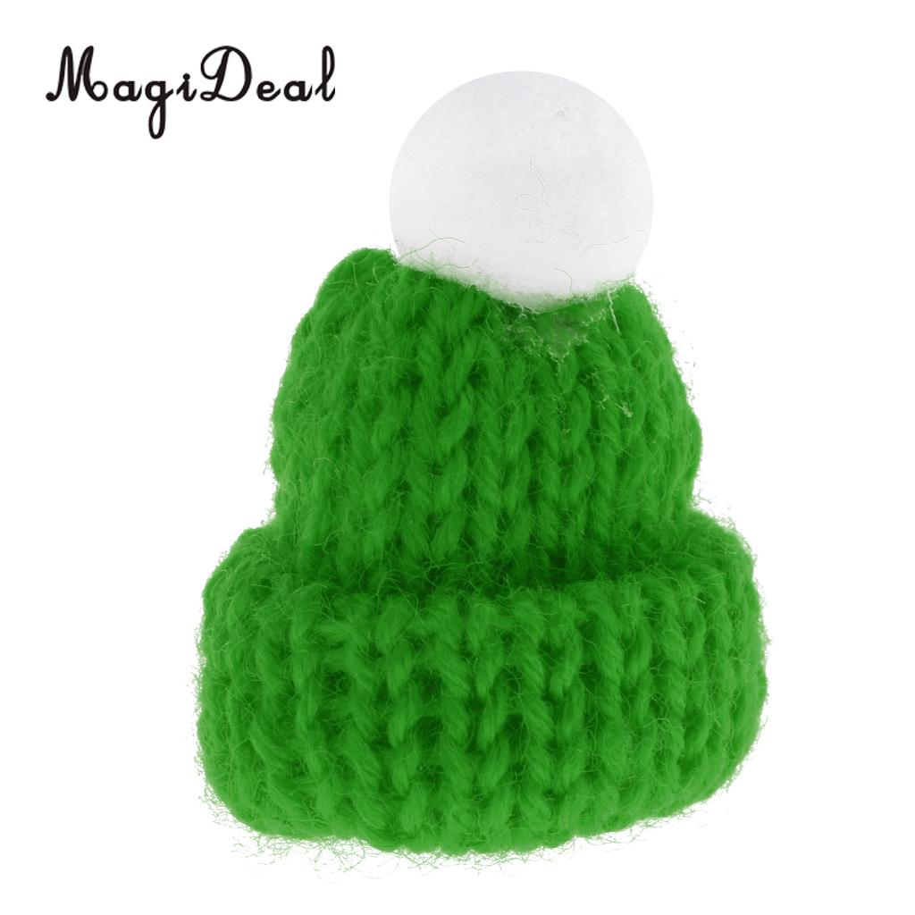 1/12 Schaal Dollhouse Miniatuur Scène Beanie Hoed Leuke Winter Skate Cap Party Kleding Accessoires Decoratie 10 Kleuren: Green