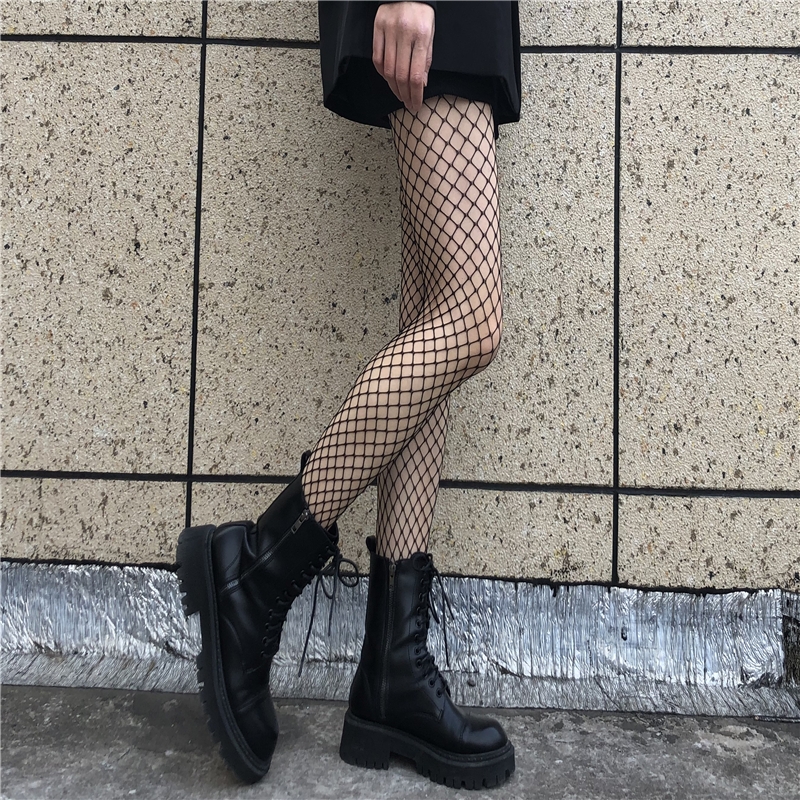 Donne calde lunghe sexy scava fuori calze a rete collant nero a vita alta calza collant collant a rete lingerie di alta qualità
