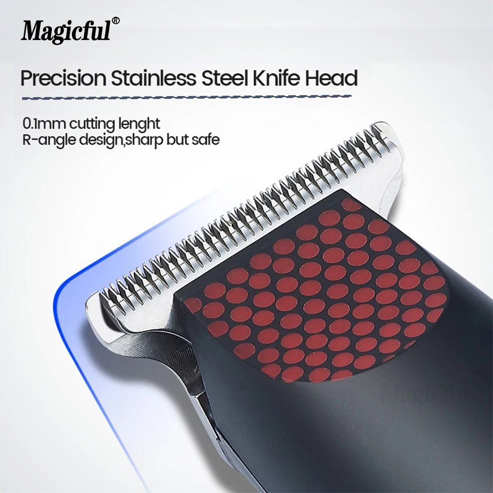 Mini-Haarschneidemaschine, 0 mm T-Stahlklinge, wiederaufladbarer Haarschneider, Friseursalon, professioneller kabelloser Haarschneider für Männer-Sets