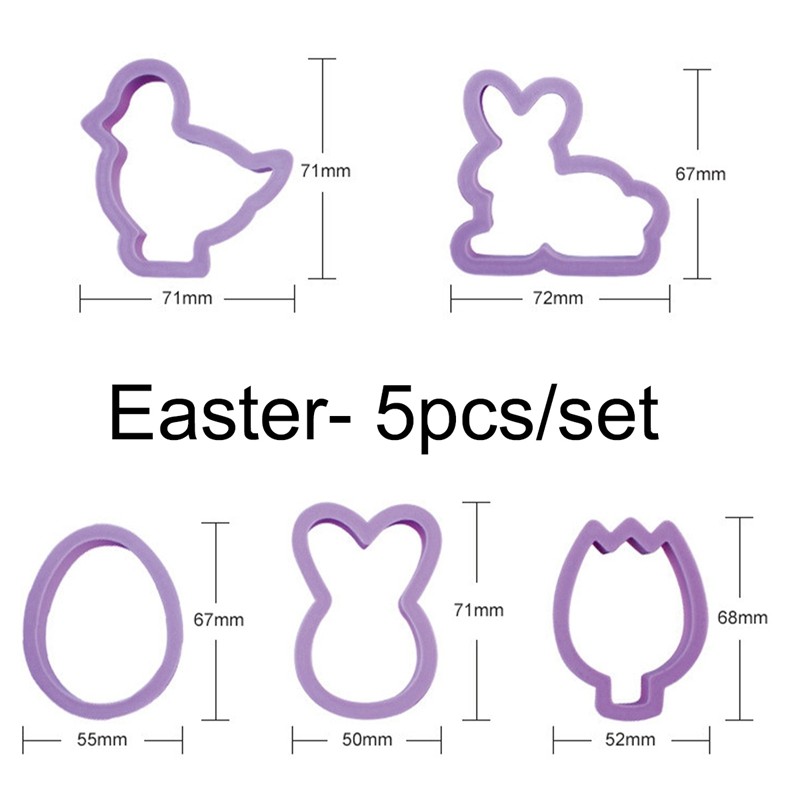 Ostern Kunststoff Cookie Cutter Kaninchen Ei Keks Cutter Glücklich Ostern Dekorationen Für Heimat Hase Ostern Partei Liefert freundlicher: 8