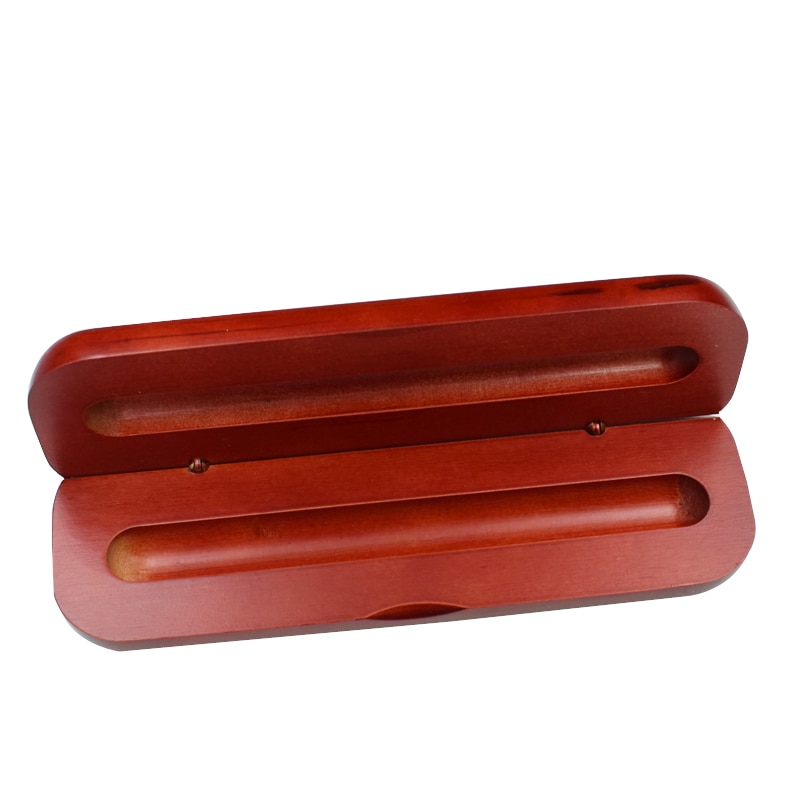 Estuche de madera natural para bolígrafos, caja de almacenamiento hecha a mano para bolígrafos, Material escolar y de oficina, Material de papelería