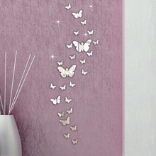 30PC Butterfly Combination 3D Mirror Wall Stickers Home Decoration DIY wall stickers for living room Adesivos de parede 802