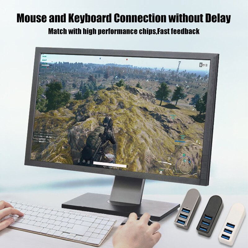 Wireless 3 in 1 USB 3.0 Hub For Laptop Adapter PC Computer USB Charge Hub Notebook Splitter Extension Dell Lenovo HP Accessories